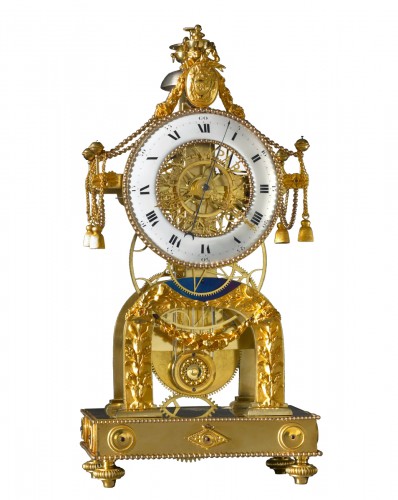 A Directoire Skeleton Clock by N. J. Bellet