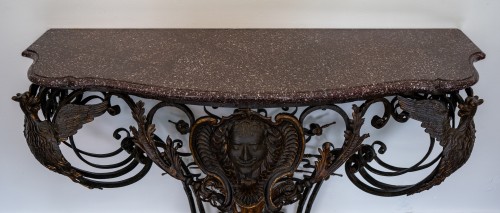 18th century - A Louis XV Wrought Iron Console Table
