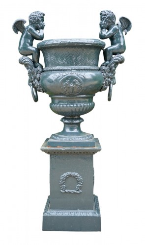A French Late Nineteenth Century Cast Iron Urn