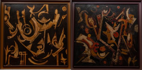 Deux compositions abstraites Alfred Portmann (1899-1986)