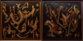 Deux compositions abstraites Alfred Portmann (1899-1986)