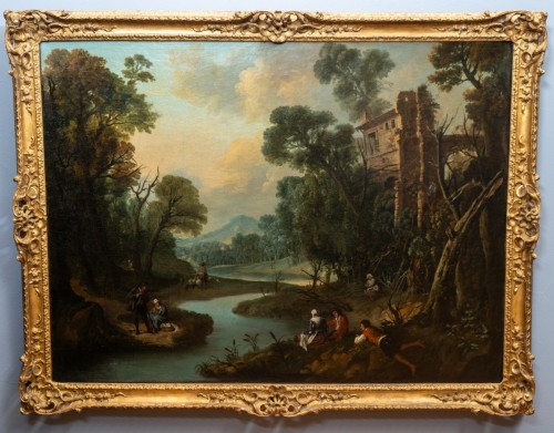 Paintings & Drawings  - A pair of large flemish eighteenth-century landscape paintings