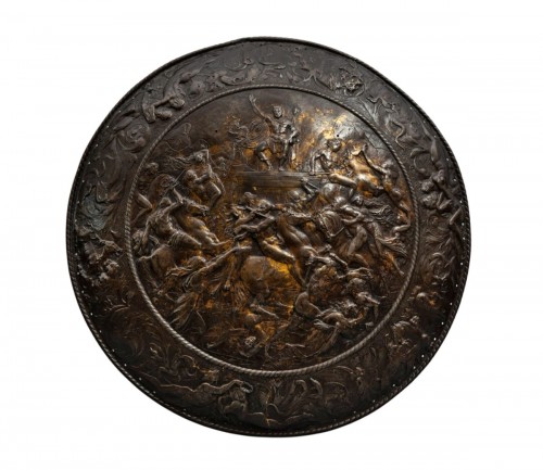 Italian Renaissance Parade Shield (Rotella) with the Rape of the Sabines