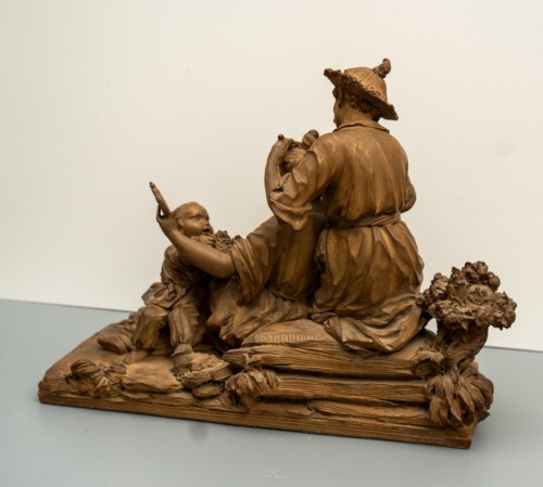 Sculpture  - The Toilette, A Chinoiserie Terracotta Group