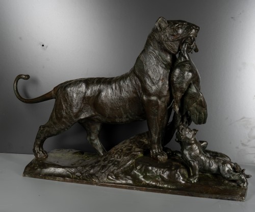 Exceptional Matched Pair of Monumental Bronze Groups by Nicolas Caïn (1821 à 1894) - Sculpture Style Napoléon III
