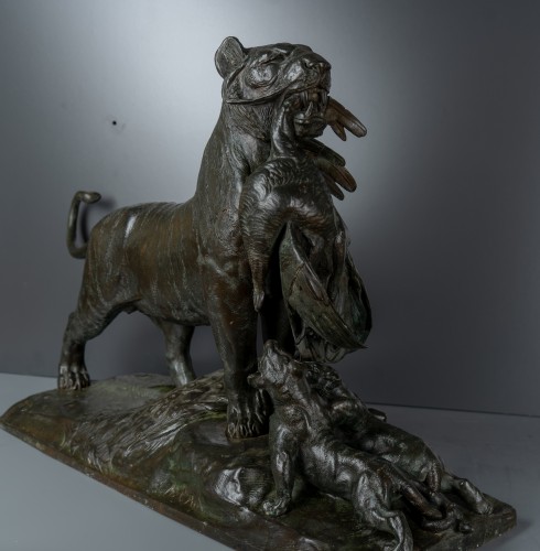 Sculpture  - Exceptional Matched Pair of Monumental Bronze Groups by Nicolas Caïn (1821 à 1894)