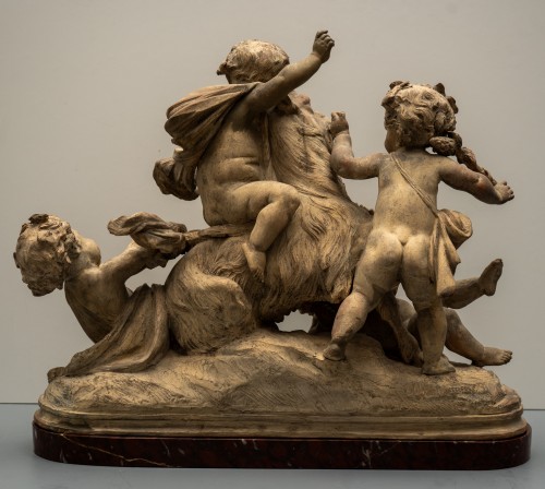 Albert-Ernest Carrier-Belleuse (1824–1887), Bacchic Putti Riding a Goat - 