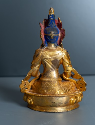 18th century - Gilt bronze alloy figure of Amitayus, Buddha of Infinite Life