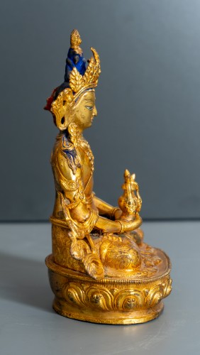 Gilt bronze alloy figure of Amitayus, Buddha of Infinite Life - 