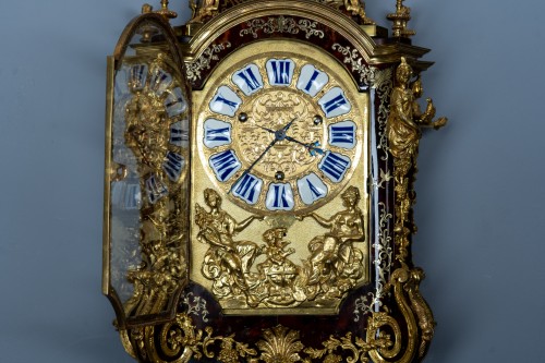 18th century - A Louis XIV Gilt-Bronze Cartel Clock in Boulle Marquetry, with its Bracket