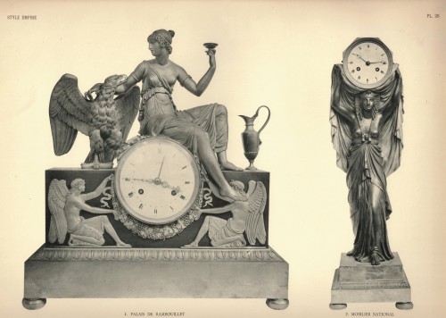 An Empire mantel clock of eight day duration by Mesnil à Paris - Horology Style Empire