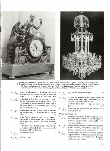 Horology  - An Empire mantel clock of eight day duration by Mesnil à Paris
