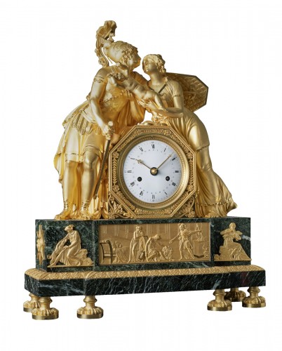 An Empire mantel clock of Hector case attributed to Claude Galle