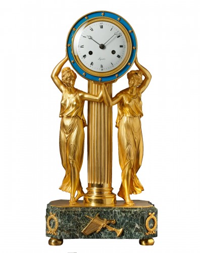 An Empire mantel clock by Lepaute Oncle &amp; Nevue