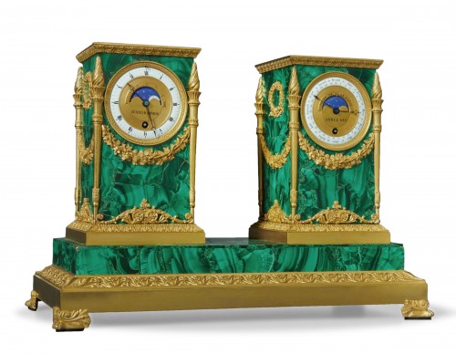 An Empire astronomical clock, signed LESIEUR A PARIS ANNEE 1819