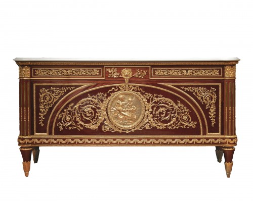A French late 19th/early 20th century commode a vantaux after Benneman
