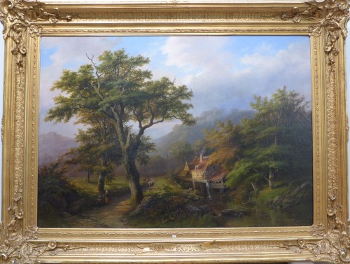 &quot;Romantic Landscape&quot; by Anna van Sandick (1818 - 1904) - Paintings & Drawings Style 