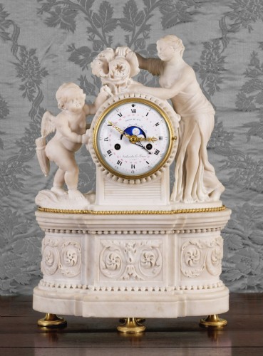 Horology  - A Louis XVI gilt bronze mantel clock, signed Arthaults Le Jeune 