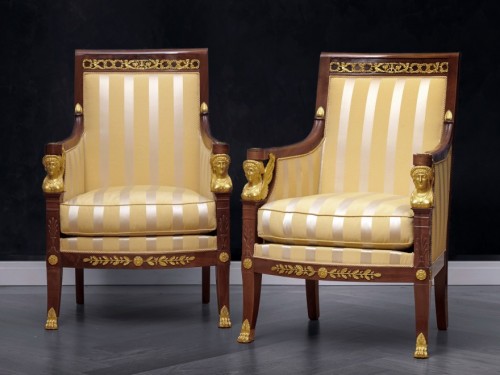 A suite of Restauration seating furniture by Etienne-François Quenne - Seating Style Restauration - Charles X