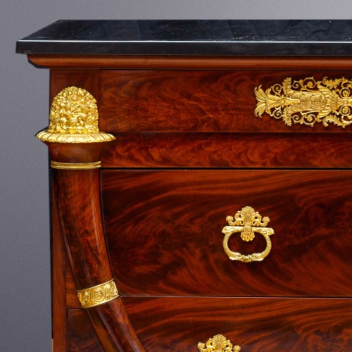 An Empire gilt bronze mounted mahogany commode attri. to Jacob-Desmalter - 