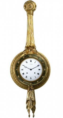 A Directoire gilt bronze cartel clock du Congrès by J. J. Lepaute
