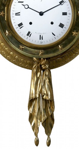 18th century - A Directoire gilt bronze cartel clock du Congrès by J. J. Lepaute