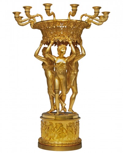 Centre de table Empire en bronze doré, attribué à Pierre-Philippe Thomire