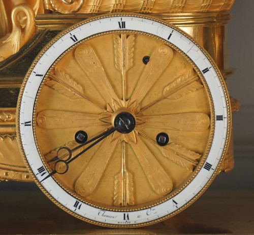 An Empire gilt bronze chariot clock by Louis Moinet case by Thomire - 