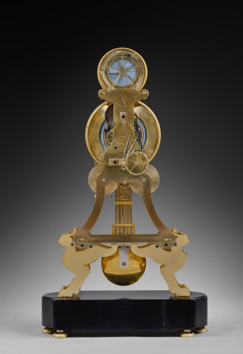 Horology  - A large Directoire/Empire skeleton clock of month duration