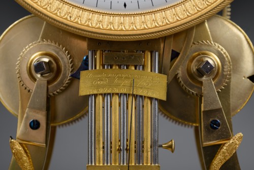 A large Directoire/Empire skeleton clock of month duration - 