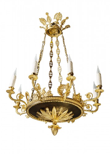 A Russian Empire eight-light chandelier attr. to Andrei Schreiber
