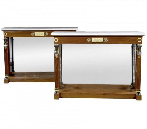 A pair of Empire consoles attributed to Bernard Molitor