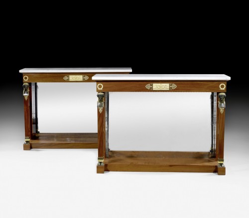 19th century - A pair of Empire consoles attributed to Bernard Molitor