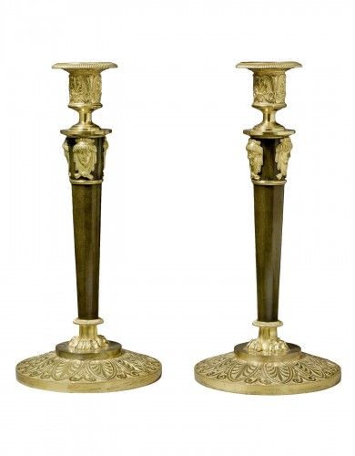 A pair of Empire candlesticks