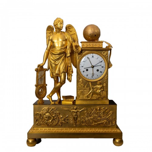 An Empire gilt bronze mantle clock 