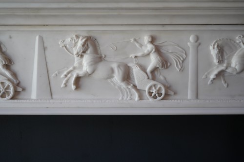 Architectural & Garden  - An early 19th Century Italian marble fireplace 