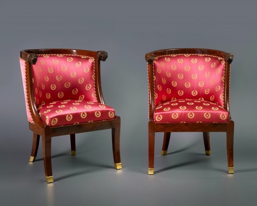 A set of four mahogany Empire fauteuils - Seating Style Empire