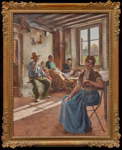 Camillo Melnik (né en 1862) -  Intérieur rural - Richard Redding Antiques