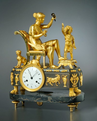 An Empire clock of eight day duration - Horology Style Empire