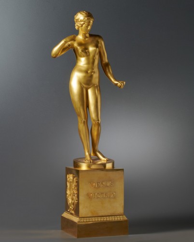 Statuette Empire en bronze doré de Vénus Victrix - Sculpture Style Empire