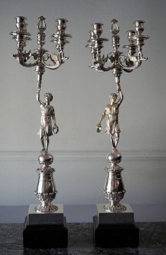 A pair of Empire four-light candelabra - Lighting Style Empire