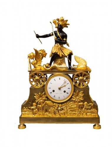 A Directoire Pendule &#039;Au Chasseur Améridien&#039;, by Gautier