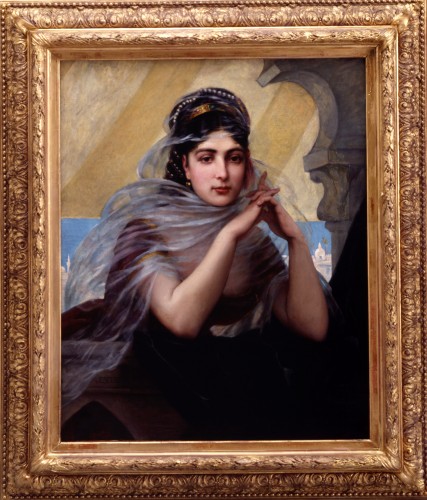 "Harem Beauty" - Charles Jean Auguste Escudier (1848-1923)