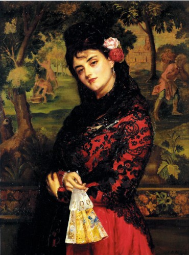 "La Senorita" - John Bangold Burgess  (1830 - 1897)
