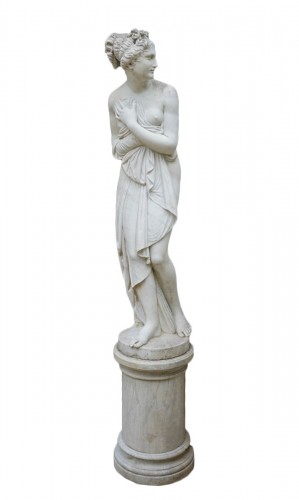 An Italian white marble figure of Venus Italica