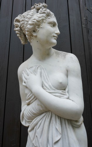 Sculpture  - An Italian white marble figure of Venus Italica