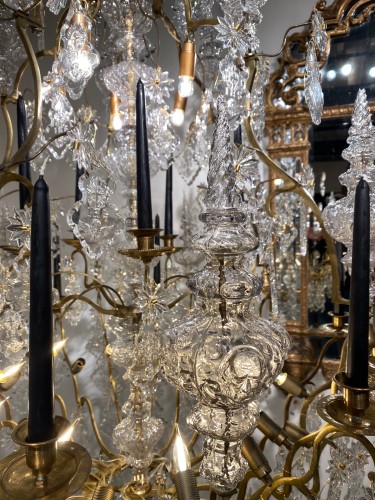 Grand lustre en cristal, fin 19e siècle - Robin Kowalski Antiques