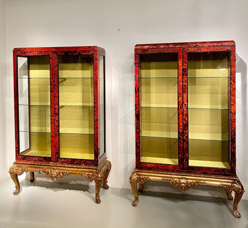 Pair of Tortoiseshell Display Cases - Maison Franck - Furniture Style Art nouveau