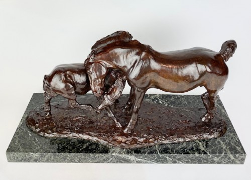 Mare and foal - Jean-Charles Collard (1881-1951) - Sculpture Style 