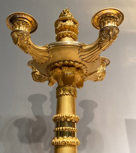 Antiquités - Garniture de cheminée d'époque Charles X